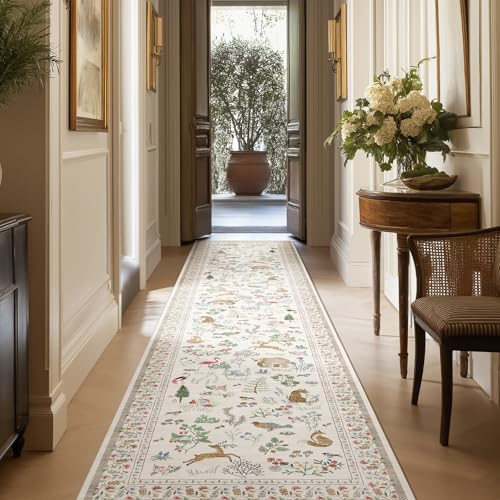 Machine Washable Kitchen Runner Rugs: 2'x10' Hallway Runner Non Slip Low Pile Stain Resistant Soft Indoor Carpet Runners for Hallways Entryway Kitchen Laundry Room Beside Farmhouse - Image 6