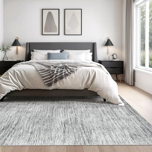 Valenrug 6x9 Area Rugs Non Slip, Large Washable Rugs for Living Room, Black - Image 3