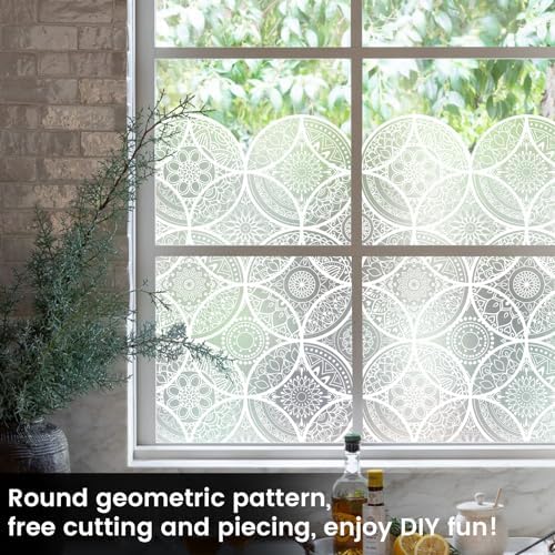 DKTIE Bohemian Stained Glass Window Film Easy to Install 35.4" x 118.1" - Image 4