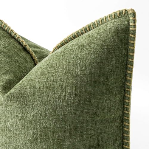MIULEE Decorative Couch Throw Pillow Covers 20x20 Inch Sage Green 2 Pack - Image 2