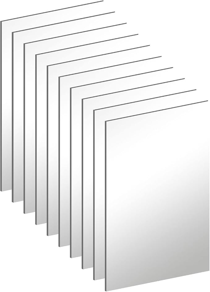 4'' x 6'' x 0.07'' Acrylic Mirror Tiles for Wall Decor, 10Pcs by DARENYI