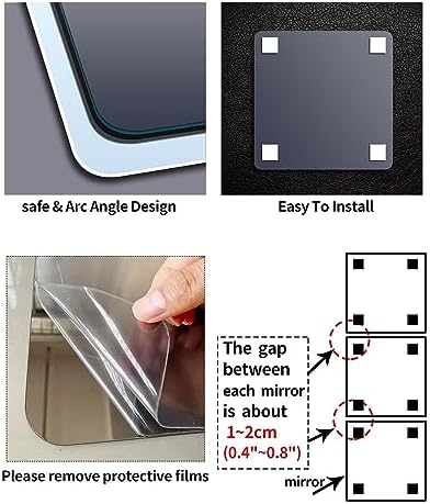 Unbreakable Kids Mirror Tiles for Wall Decor, 1 PCS 8 x 8 Inches Toddler Mirror Full Length, Stick on Classroom Small Plastic Baby Mirrors, Shatterproof Home Gym Acrylic Door Mirrors for Bedroom - Image 6