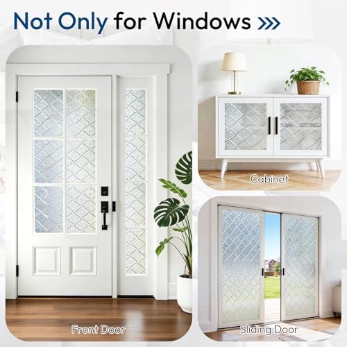 rabbitgoo Window Privacy Film Decorative Stained Glass Cling 29.5" x 118.1" - Image 7