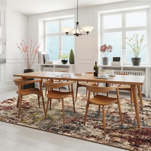 Modern Abstract 3x5 Rug, Non Slip Entryway Rug, Soft Machine Washable Rugs - Image 5