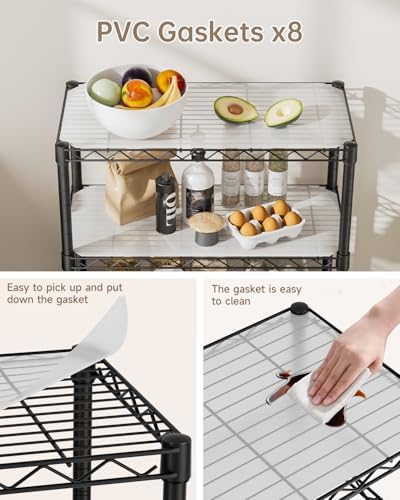 Golpart Shelves Storage Shelf Wire Closet Bathroom Organizers Metal Pantry - Image 4
