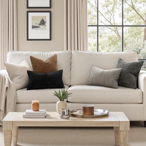 MIULEE Decorative Couch Throw Pillow Covers 20x20 in Golden Brwon 2 Pack - Image 2
