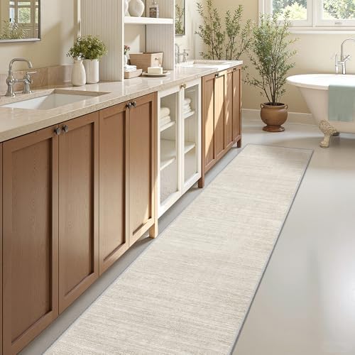 Valenrug 2x12 Runner Rug Non Slip, Washable Rug Runners for Hallways, Beige - Image 4