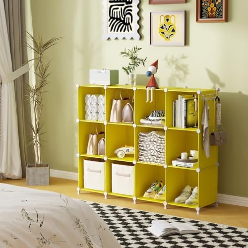 AWTATOS Cube Storage Organizer Closet Organizers 12 Cube Storage Shelves - Image 4