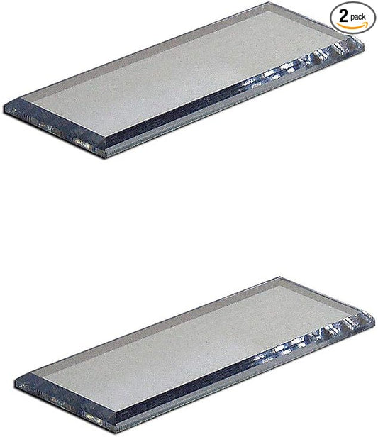 Mirart Pull Handle, Self Stick Acrylic Mirror Finger Glide Beveled Knob (2 Pack) by Mirart