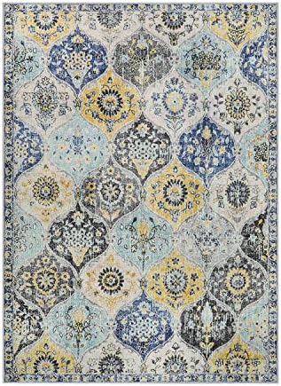 Lahome Moroccan Washable Area Rugs 5x7, 5x7 Rugs for Living Room Bedroom - Image 3