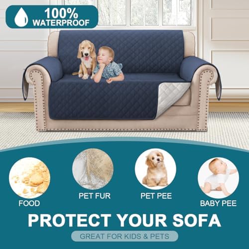 Turquoize 100% Waterproof Sofa Covers Couch Cover for Dogs, Loveseat 54" - Image 2