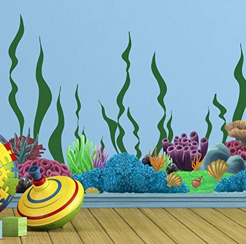 Coral Reef Wall Decals Underwater Ocean Kids Wall Decor Stickers, Under The Sea Girls Boys Toddler Teen Bedroom, Baby Nursery, Bathrooms, Living Room, Playroom (Coral Reef) - Image 3