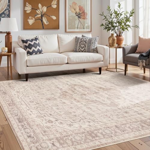 Rugxara 5x7 Soft Pink Washable Area Rug for Living Room,Bedroom, Girls Room by Rugxara
