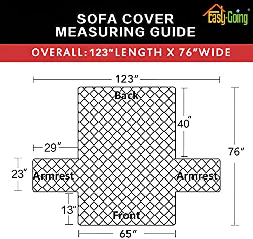 Easy-Going Reversible Couch Cover, 3 Cushion Sofa, Large, Ivory/Ivory - Image 6