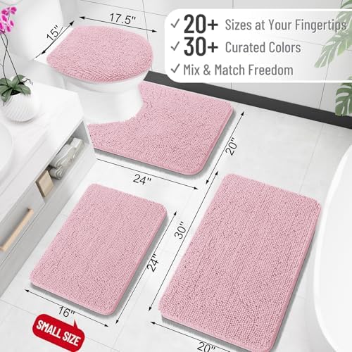 OLANLY Bathroom Runner Rugs 47x24, Extra Soft Absorbent Chenille Bath Rugs - Image 2