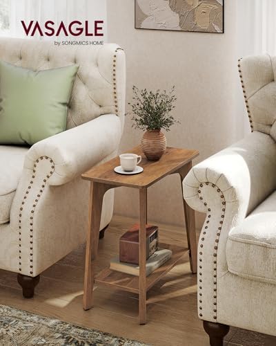 VASAGLE Side Table, 2-Tier Small Rectangular End Table, Nightstand - Image 2
