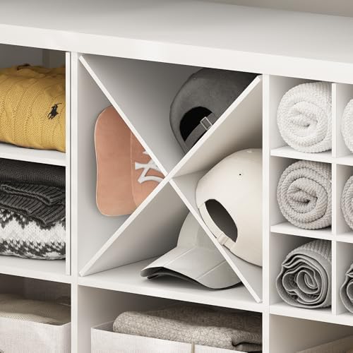 Furinno Cubicle Cube Insert, X-Shelf Cube Organizer, Fits into Furinno Extra Thick Cubes, for Organizers and Storage, White (Does not fit IKEA Kallax Shelving) - Image 5