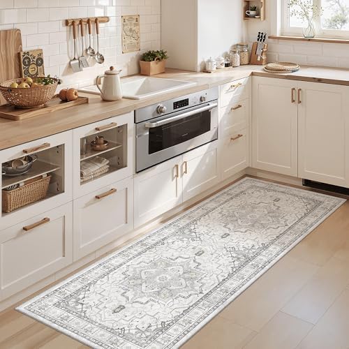 Madane Washable Runner Rug 2x6 Runners for Hallways Non Slip, Grey - Image 2