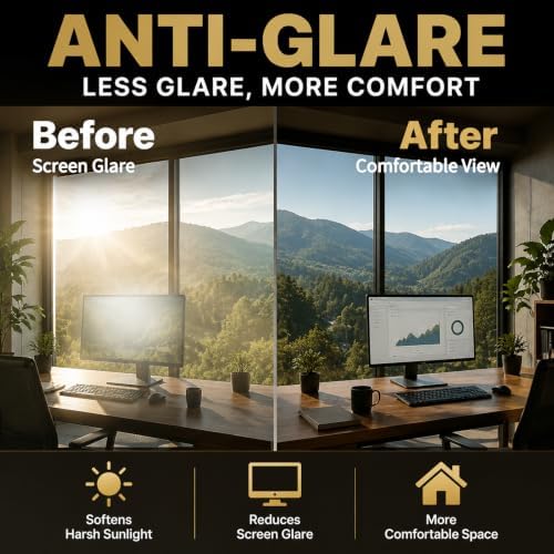 FILMGOO One Way Window Privacy Film Heat Control Mirror Tint 11.8Inx7.2Ft - Image 4