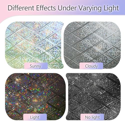 KESPEN Stained Glass Rainbow Window Privacy Film Static Cling,17.5Inx13.1Ft - Image 6