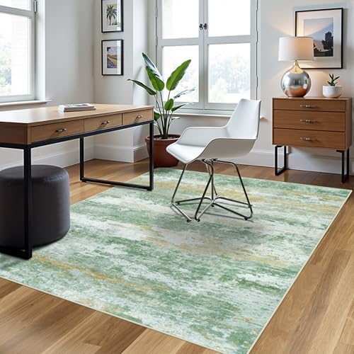 Aelenmu 5x7 Area Rugs for Living Room Washable Bedroom Dining Room Green - Image 4