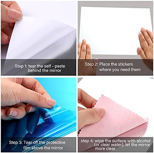 Zonon 10 Pieces Flexible Mirror Sheets Self Adhesive,8 X 10 Inches - Image 2