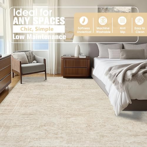 Aelenmu 10x14 Area Rugs for Living Room Washable Dining Room Beige - Image 2
