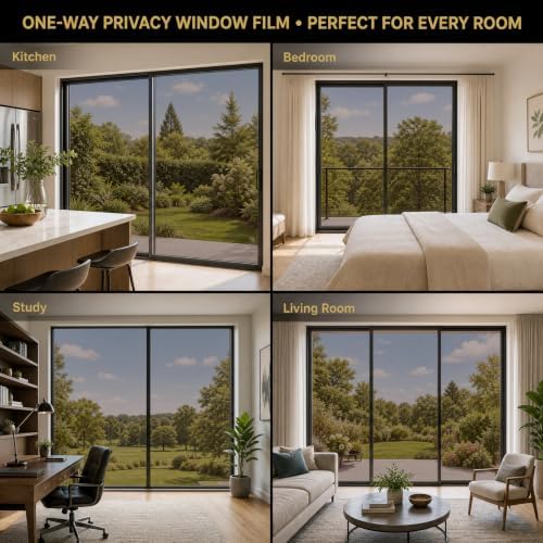 FILMGOO One Way Privacy Window Film Heat Control Mirror Tint 17.5Inx15.7Ft - Image 6