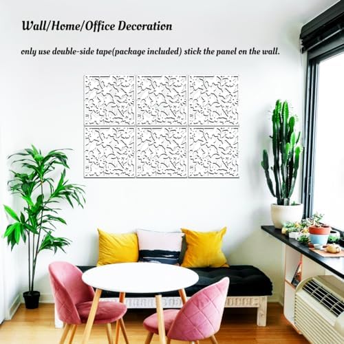 Lchen Hanging Room Divider Panel, 12 Pieces White Screen Panels Solid Board Cut Room Partition Home Decoration(Mixed,15.7"x15.7"x0.03") - Image 5