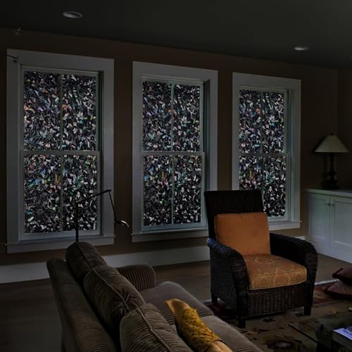 LEMON CLOUD Total Blackout Decorative Window Privacy Film, 23.6″ x 78.7″ - Image 3