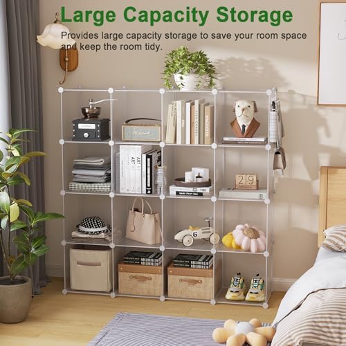C&AHOME 16 Cube Storage Organizer Cube Shelves Units Storage Cubes, Twill - Image 3
