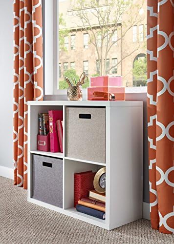ClosetMaid 4 Cube Storage Shelf Organizer Bookshelf with Back Panel, Easy Assembly, Wood, White Finish - Image 4