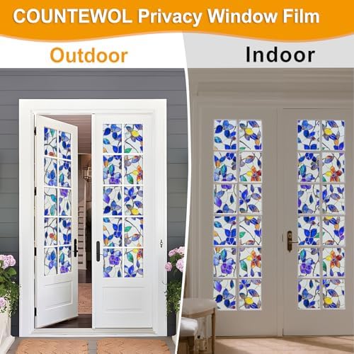 Frosted Privacy Window Film Static Cling Decorative Glass Film17.5x78.7in - Image 5