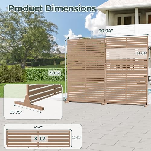72" Privacy Screen Outdoor Privacy Fence Panel for Patio - Image 4