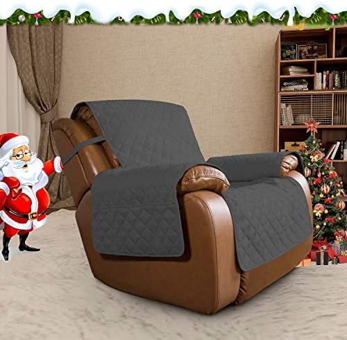 Easy-Going Reversible Couch Cover, Oversized Recliner, Darkgray/Beige - Image 2