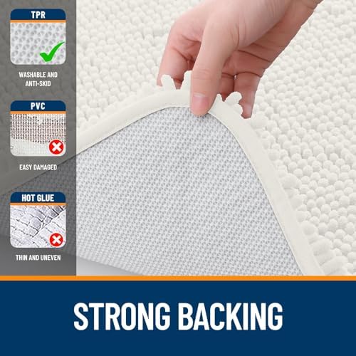 OLANLY Bathroom Rugs 36x24, Extra Soft Absorbent Chenille Bath Rugs - Image 6