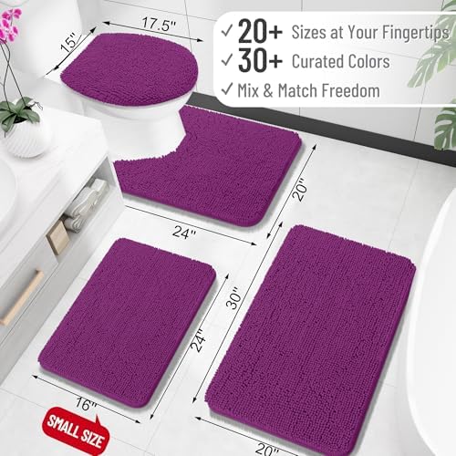 OLANLY Bathroom Runner Rugs 70x24, Extra Soft Absorbent Chenille Bath Rugs - Image 2