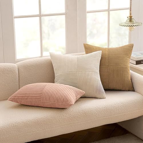 MIULEE Camel Brown Decorative Throw Pillow Covers for Couch 18x18 Inch - Image 5
