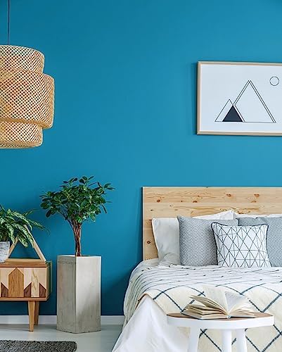 15.7"x394" Peel and Stick Wallpaper - Blue for Bedroom and Bathroom - Easy Peel Off, Renter Friendly, Removable Vinyl, Matte - Image 2