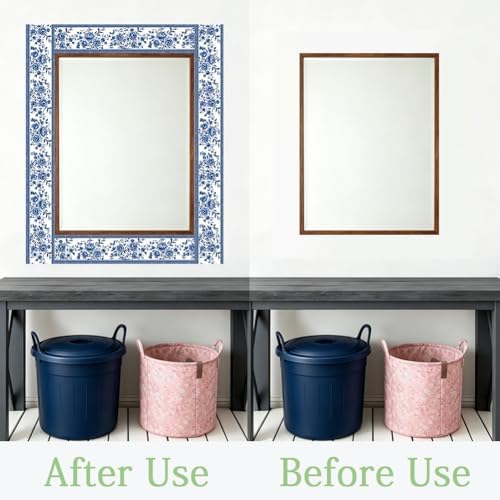 Blue Floral Wallpaper Border for Bulletin Board 196.9 x 3.9 Inch - Image 5