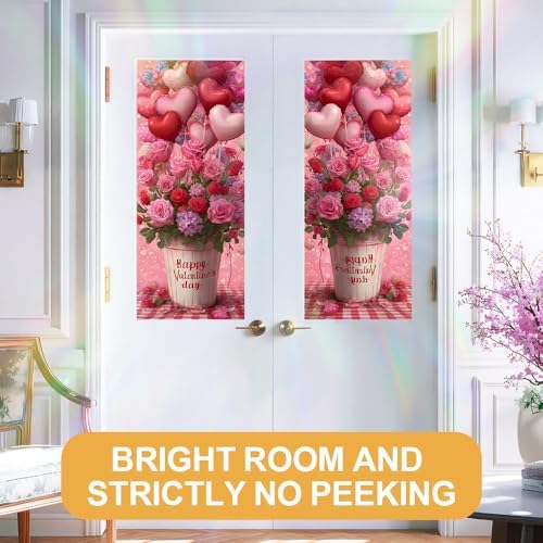 Cmialusie Valentine Heart Window Film 39.3 x 17.3 Inch Cling - Image 2