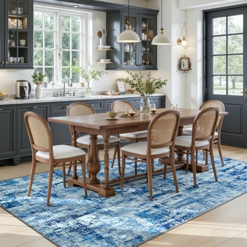 Toneed Washable 5x7 Area Rug with Non-Slip Backing for Living Room - Image 3