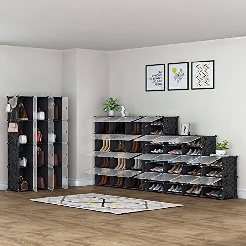 HOMIDEC Shoe Rack Organizer 48 Pair Modular Shoe Storage Cabinet for Closet - Image 5