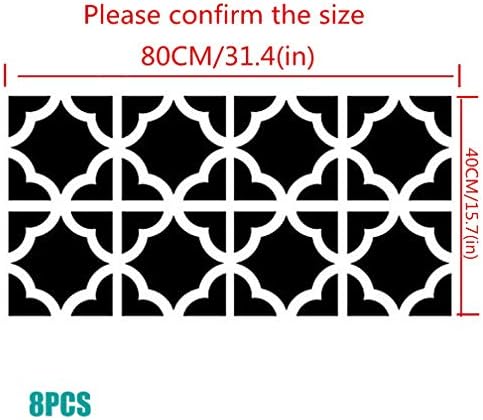 3D Mirror Wall Stickers, 4 Pcs Acrylic Square Geometric Pattern DIY Art Decals, Self Adhesive Mirror Plastic Wall Sheet Tiles Home Decoration for Living Room Bedroom Stair Wall Decor (Square- 8pcs) - Image 3