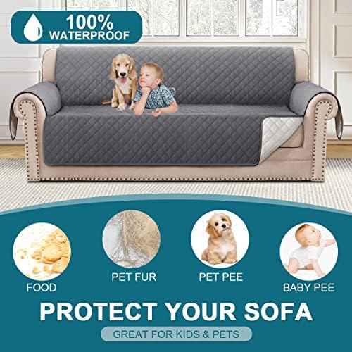 Turquoize 100% Waterproof Sofa Covers Couch Cover for Dogs, XL Sofa 78" - Image 2