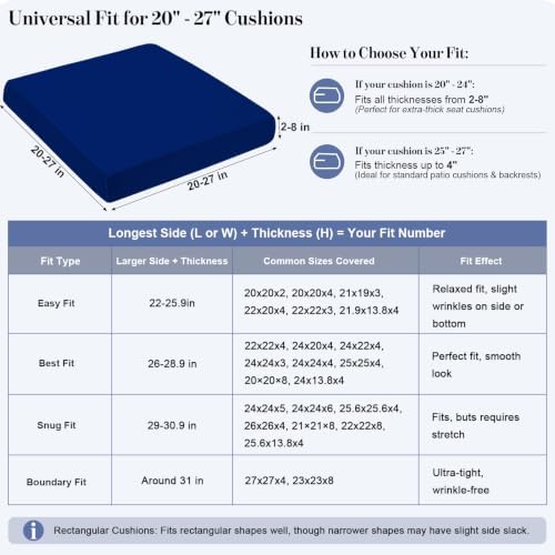 12Pcs Patio Cushion Covers Stretch Outdoor Furniture Protector Slipcovers - Image 3