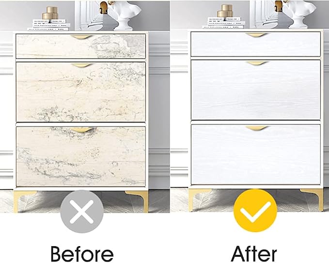 Arthome Peel and Stick Wallpaper - White Wood Contact Paper - White Wallpaper - Self-Adhesive, Removable and Waterproof for Cabinet, Countertop (17"x120") - Image 5