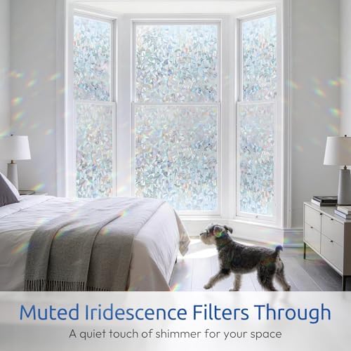 rabbitgoo Window Privacy Film Rainbow, Silver, 35.4" x 157.4" - Image 2