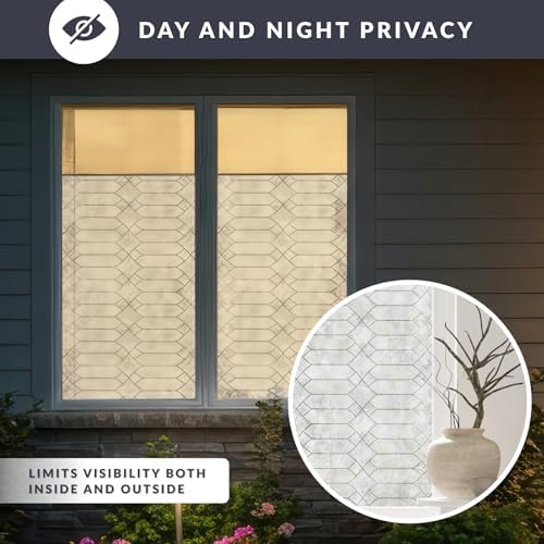 Gatehouse Large Window Privacy Film by Artscape - Textured Leaded Glass Design, Static Cling, Two-Way Privacy, UV Protection, Leaves No Residue, Made in USA - 36 x 72 Inch - Image 7