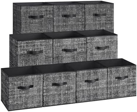 SONGMICS Storage Cubes, Set of 10, 13-Inch Foldable Closet Organizers by Unknown